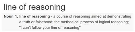 Line of reasoning