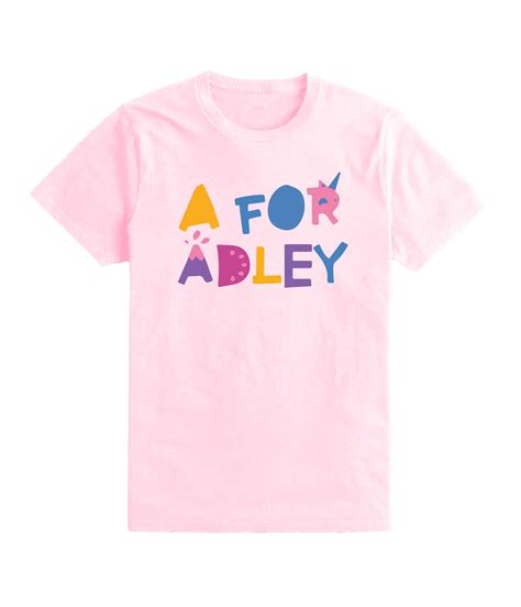 A for Adley Kids Girls T Shirt Top Tee Fun Youtuber Inspired - Etsy UK