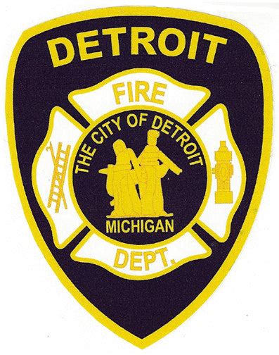 Detroit Fire Department 4" Vinyl Decal | Eagle Emblems & Graphics