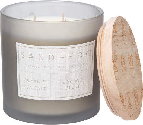 Sand + Fog Ocean and Sea Salt Candle with Wood Lid - Extra Large 3-Wick, 25 oz.: Amazon.com.au ...