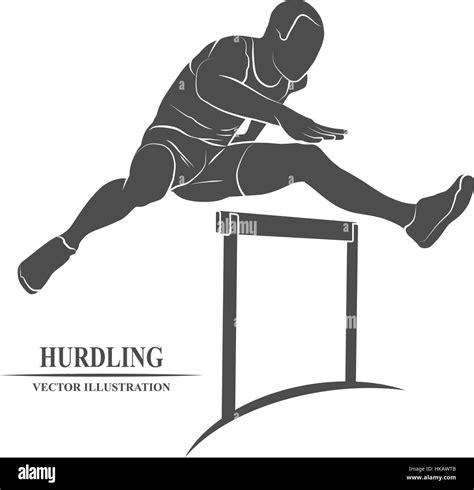 Man jumping over hurdles icon. Vector illustration Stock Vector Image ...