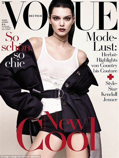 Kendall Jenner flashes her cleavage in a basque for Vogue Germany | Vogue germany, Vogue covers ...