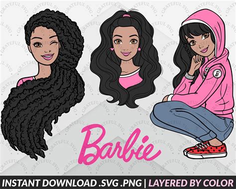 Afro Barbie SVG