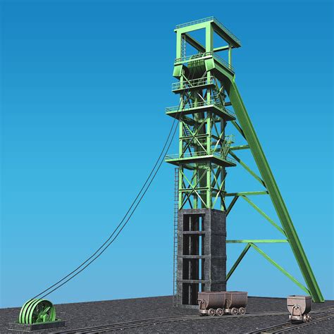 mining headframe 3d model