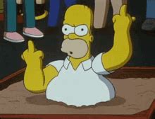 Homer Simpson Middle Finger Gif Homer Simpson Middle Finger Flip Off ...