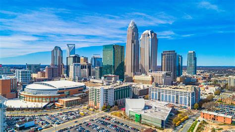 Aerial Of Downtown Charlotte North Carolina Usa Stock Photo - Download ...