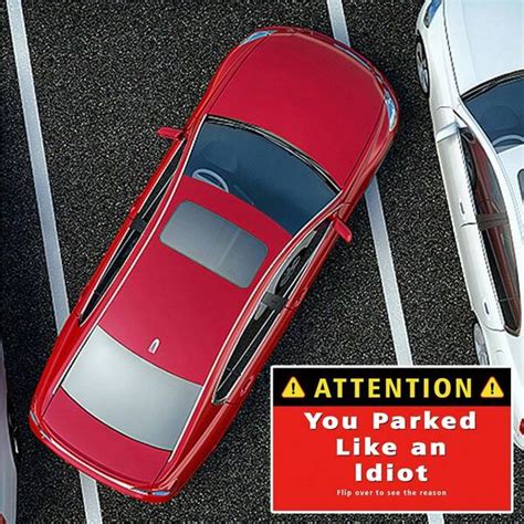 50pcs Funny Parking Violation Cards - 'you Park Like An Idiot' Sticker Ticket, 3.5 X 2 Inches ...