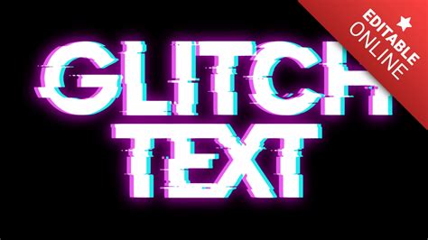 Text with a Glitch Effect | Font Generator