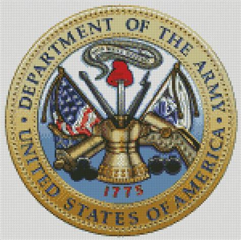 Cross stitch chart, Pattern, US, Dept. Deptartment of the Army, Seal, Military #Doesnotapply ...