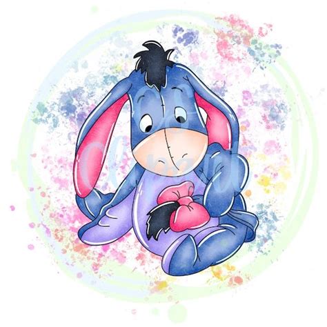 Eeyore Cliparteeyore Pngdigitalclipartsublimation - Etsy | Eeyore, Pencil drawings of animals, Pooh