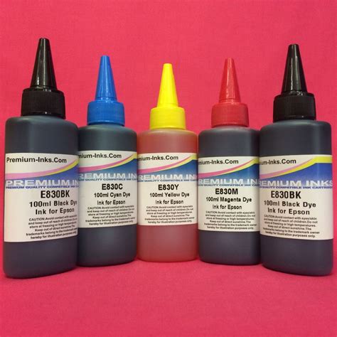 5X100ML DYE REFILL INK FOR EPSON EXPRESSION PREMIUM PRINTERS | Epson, Ink, Epson ink