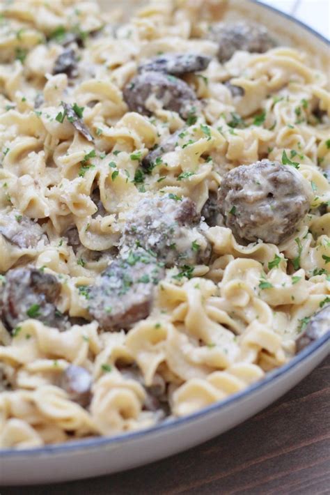 One Pot Swedish Meatball Pasta | Chef Elizabeth Reese