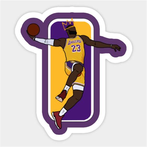 Lebron James Tomohawk Dunk NBA Logo - Los Angeles Lakers - Nba - Sticker | TeePublic