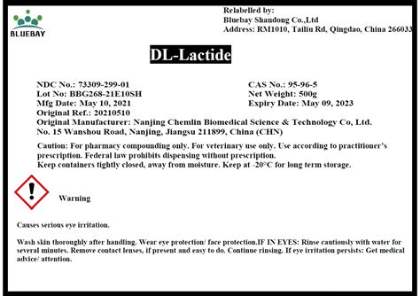 DailyMed - DL-LACTIDE crystal