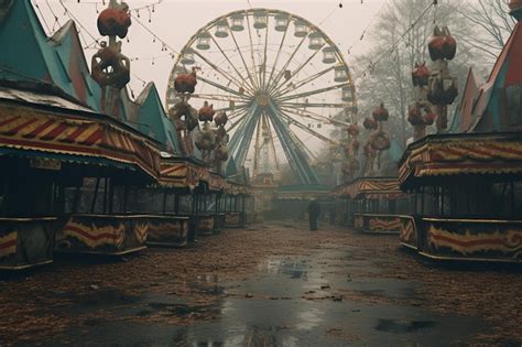 Premium AI Image | Abandoned Carnival Rides Rusty and abandoned carni ...