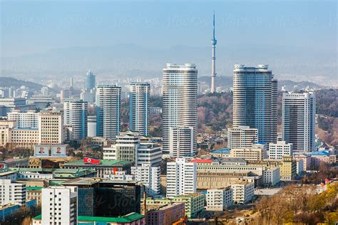 Democratic Peoples's Republic Of Korea (DPRK), North Korea, Pyongyang City Skyline | Stocksy United