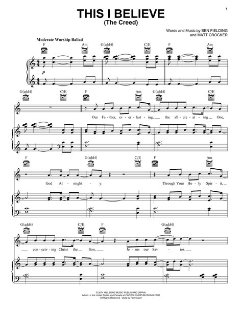 This I Believe (The Creed) | Sheet Music Direct