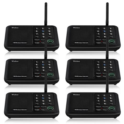 Wuloo Wireless Intercoms System for Home Office WL666 ( 6 packs, Black – WulooOfficial