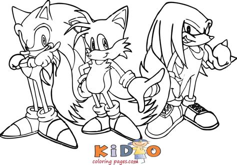 Sonic Tails And Knuckles Coloring Pages