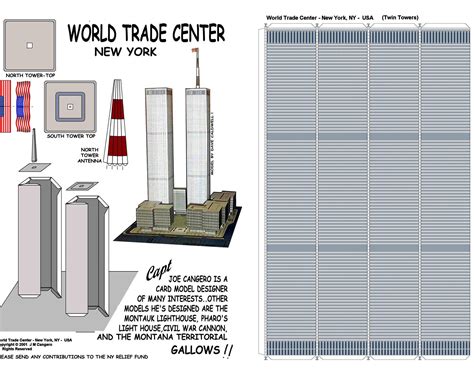 Architecture Model World Trade Center Paper Model