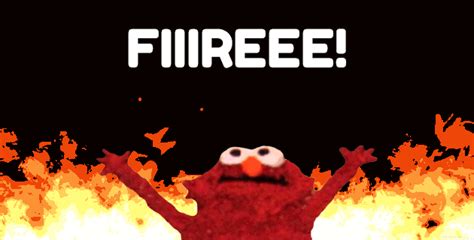 Elmo is on Fire GIFs | USAGIF.com