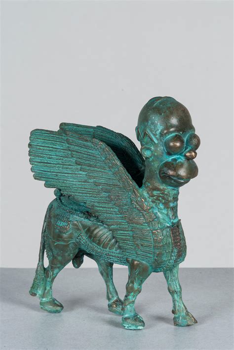 Joshua Goode - Homer Simpson Bronze Statue: 'Homer Headed Winged Bull' For Sale at 1stDibs ...