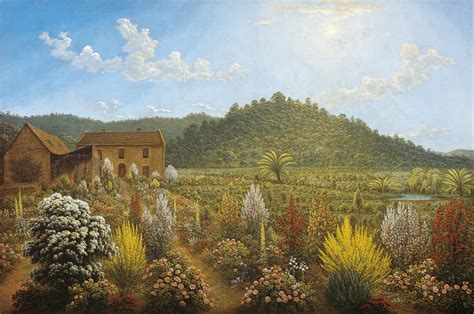 File:John Glover - A view of the artist's house and garden, in Mills ...