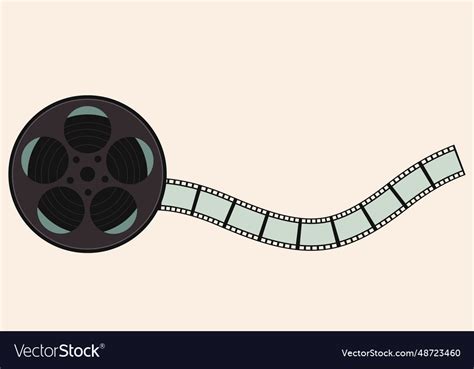 Background with vintage film reel movie Royalty Free Vector