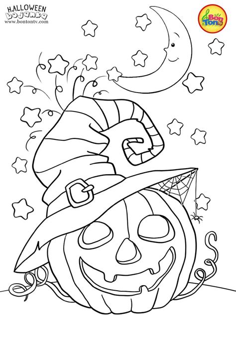 Halloween Coloring Pages for Kids - Free Preschool Printables - Noć Vještica Bojank… | Scary ...