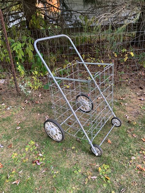 Vintage Collapsible Rolling Shopping Cart Farmer's Market | Etsy