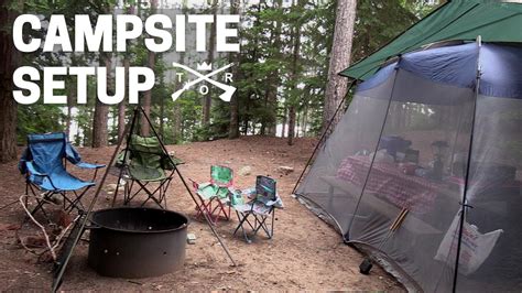 CAMPSITE SETUP | TENT CAMPING TIPS - YouTube