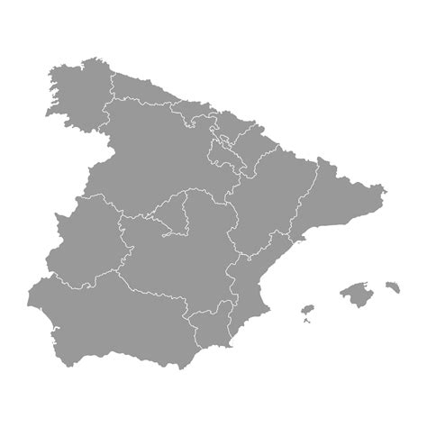 Spain regions map. Vector illustration. 20646936 Vector Art at Vecteezy