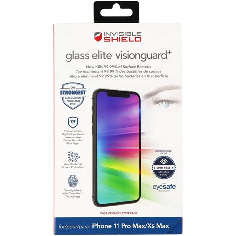 ZAGG InvisibleShield Glass Elite VisionGuard+ for Apple iPhone 11 Pro ...