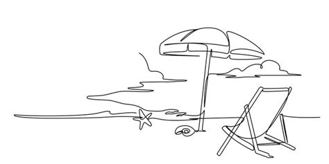 Beach Outline Drawing