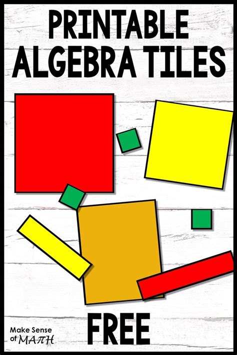 Printable Algebra Tiles - Printable Word Searches