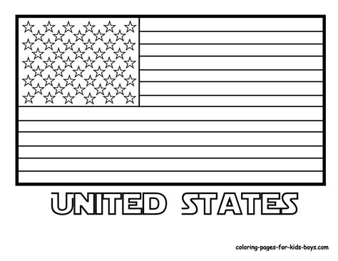 American flag coloring pages 2018- Dr. Odd