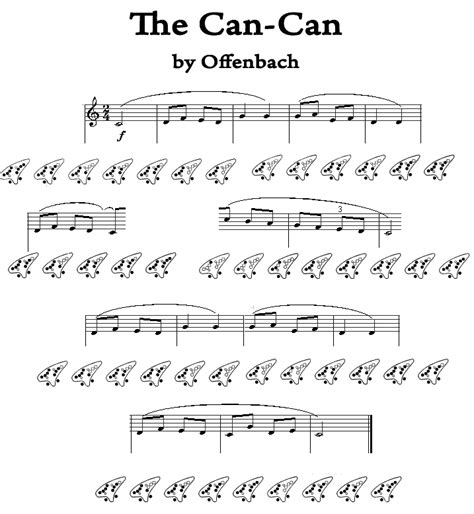 CanCan tab, 12 hole ocarina by LittleCatkin on DeviantArt