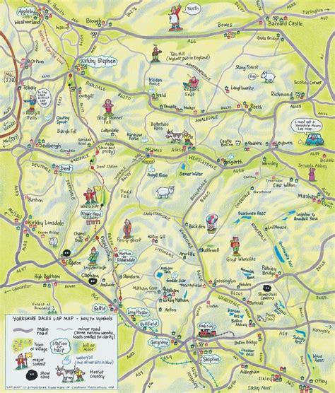 Yorkshire Dales Tourist Map - Channa Antonetta