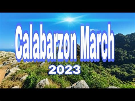 CALABARZON MARCH 2023(lyrics) with two cities mentioned/mjL - YouTube