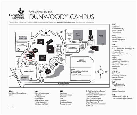 georgia perimeter college dunwoody campus map awesome georgia state map ...