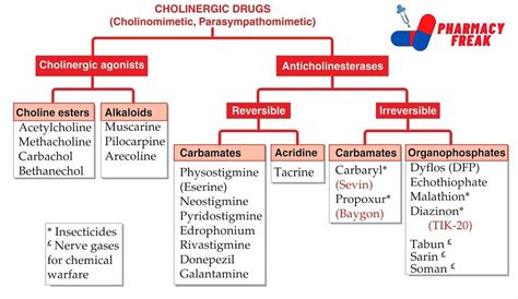 Cholinergic drugs classification KD Tripathi - Pharmacy Freak