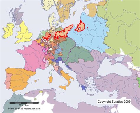 Euratlas Periodis Web - Map of Brandenburg-Prussia in Year 1700