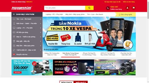 Theme siêu thị Điện Máy Nguyễn Kim - Website WordPress dựng sẵn dùng luôn miễn phí - HKT SOFT