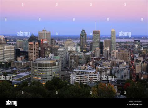 Night view of downtown Montreal.Quebec Canada Stock Photo - Alamy