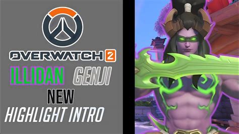 Illidan Genji Skin / New Highlight Intro "Focus" / Overwatch 2 - YouTube