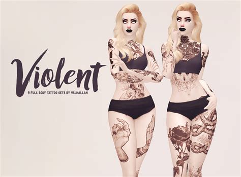 Sims 4 full body and seperated tattoo sets | The Sims Book