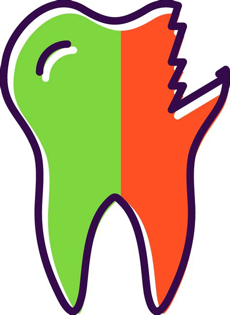 Broken Tooth filled Design Icon 44220617 Vector Art at Vecteezy