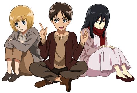 Armin-Eren-Mikasa kids by Narusailor on DeviantArt