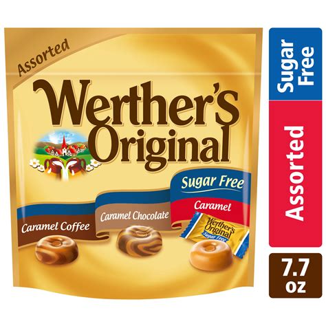 Werthers Original Hard Sugar Free Assorted Flavors, Caramel Coffee, Caramel Chocalate, Caramel ...