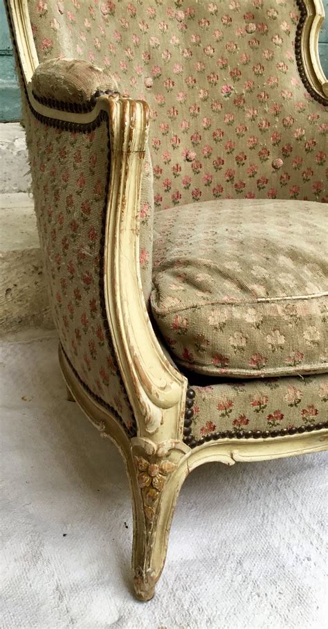 Pair French chairs - a charming pair of antique French boudoir chairs ...